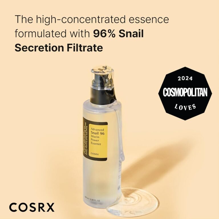 COSRX Advanced Snail 96 Mucin Power Essence is a powerhouse in the skincare world, known for its high concentration of snail secretion filtrate (96%).